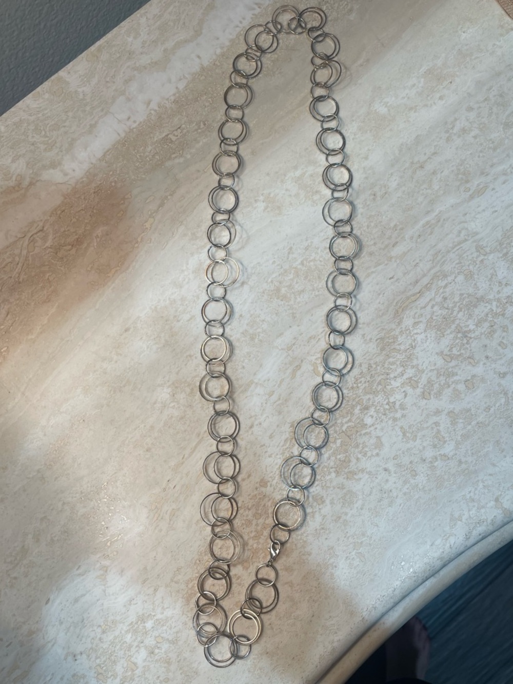 Silver Loop Link Necklace - Women Jewelry